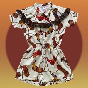 Vintage Milton Funwear Cowgirl Romper Outfit